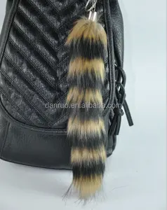 Wholesale Faux Fur Tail For Holiday Cosplay Wedding Party Faux raccoon Fur Tails