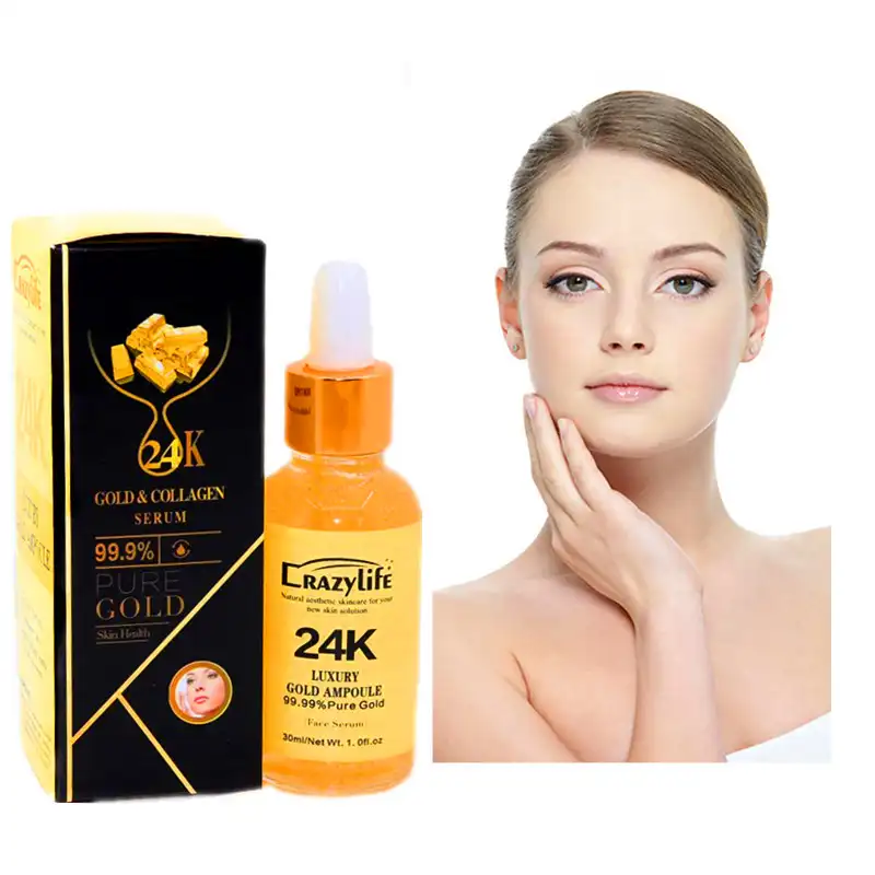 30ml Marke Reine 24K Gold Essenz Anti Falten Gesicht Anti Aging Kollagen Bleaching Feuchtigkeitsspendende Hyaluronsäure Flüssigkeit