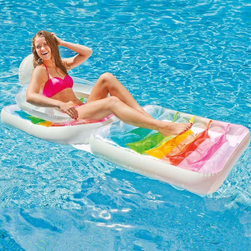 Pool Floats Adult Heavy Duty Aqua Luxury Water Pool Lounge Extra