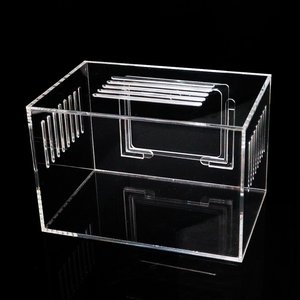 Fabrika toptan özel şeffaf moda üst tedarikçi modern şık akrilik pet kafes için akrilik kuş ücretlendirme kafes - Product Image 5