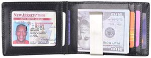 Portafogli Slim da <span class=keywords><strong>Uomo</strong></span> con Fermasoldi in Fibra di Carbonio, <span class=keywords><strong>Portafoglio</strong></span> RFID in Pelle - Product Image 4