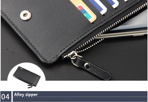 Baellerry Man <strong>Wallets</strong> , Long Section PU Leather <strong>Wallet</strong> for Man , with <strong>Zip</strong> and Multi Card Slots - Product Image 6