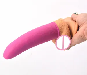 FAAK Grosir Pabrik Silikon Bentuk Pisang Dildo untuk Wanita