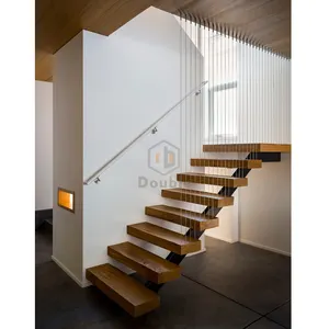 Floating Stairs With Wooden Stairs Floating Staircase Kit