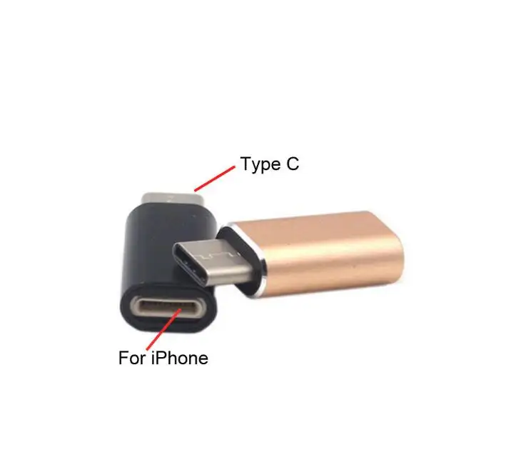 Lightning Female to USB-C Type-C Male Charger Cable Adapter