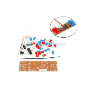 Màu đỏ màu xanh đôi màu nhấp nháy đèn kit Strobe NE555 + cd4017 thực hành học tập DIY Bộ dụng cụ điện tử Suite LED DIY Hot Bán - Product Image 1