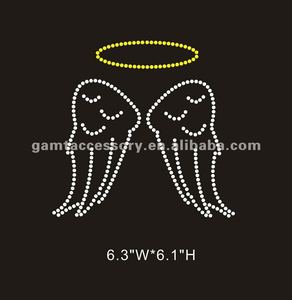 2023 dernier Bling cristal ailes <span class=keywords><strong>strass</strong></span> fer sur transfert motif Hot fix ange Motif <span class=keywords><strong>pour</strong></span> vêtements - Product Image 3