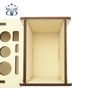 Handmade DIY Porous <strong>Wooden</strong> Leather <strong>Tool</strong> Storage <strong>Box</strong> - Product Image 5