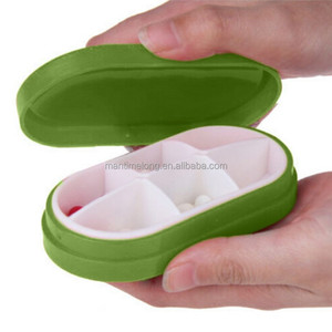 Boîte à pilules portable en forme <span class=keywords><strong>de</strong></span> <span class=keywords><strong>pois</strong></span> à 6 compartiments, étui pour médicaments, organisateur - Product Image 6