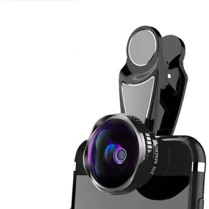 3 1 kiti balıkgözü balık gözü Lens 0.67X geniş açı 10X makro Lens cep telefonu kamera Lens
