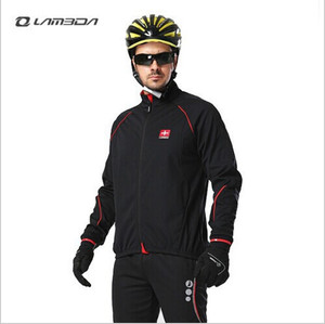 Lameda invierno chaqueta de Ciclismo de los hombres fleeced chaqueta de cáscara suave viento chaquetas térmicas - Product Image 1