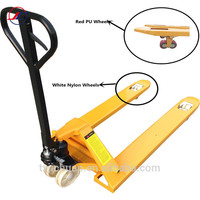Transpaleta Manual Jichuan de 2 a 5 Toneladas, Carretilla Elevadora con Ruedas de PU/NYLON de 80 mm, Altura de Horquilla de 80 mm, 1 Año de Garantía, Uso en Interiores en Terrenos Irregulares