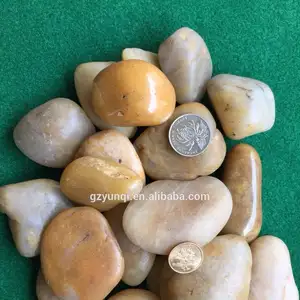 White black pink red green mixed common polished pebble river stone for gardening and landscaping
