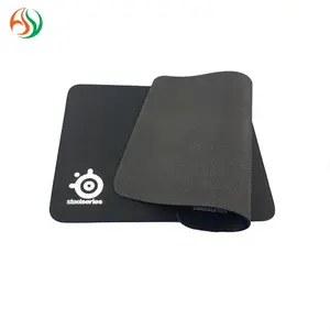 AY Non Slip Quality Selection Comfortable Neoprene Cloth Cover Rubber Mouse Pad Printing Mousepad Black Waterproof
