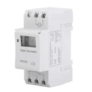 1Pcs Digitale Dc 12V 16A Temporizador Din Rail Tijdschakelaar Merk Nieuwe