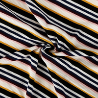 Tissu élastique à rayures en rayonne et spandex, 2x2, pour conception moderne, haute densité, confortable et respirant, fil tricoté