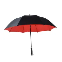Yüksek kaliteli şemsiye Rüzgar Geçirmez Çift Katmanlı golf şemsiyesi özel logo baskı rüzgar geçirmez uv şemsiye
