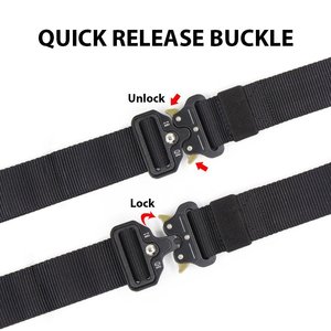 Cinturón táctico de alta resistencia de 1,7 pulgadas, correa de nailon de liberación rápida con hebilla de Metal - Product Image 4