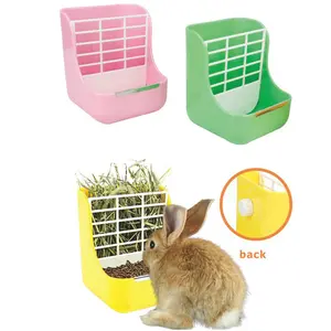 2021 Pet Feeding Bowl für Kleintiere, Rabbit Hay Manger und Rock