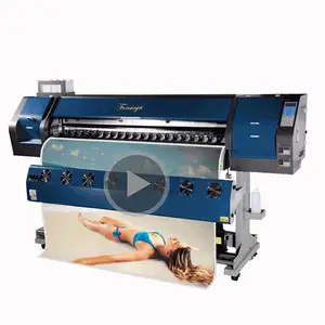 Hoge printing resolutie 1.8 m Funsunjet FS1802/6ft kaart afdrukken machine met DX5 hoofd 1440 dpi 8 kleur multi kleur printer