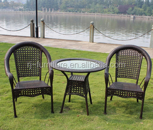 Poltrona da Giardino Artigianale con Schienale Alto in Ferro Antico, Intreccio in Rattan/<span class=keywords><strong>Vimini</strong></span>, Design Moderno, Resistente, Impermeabile, Impilabile, per Hotel - Product Image 2