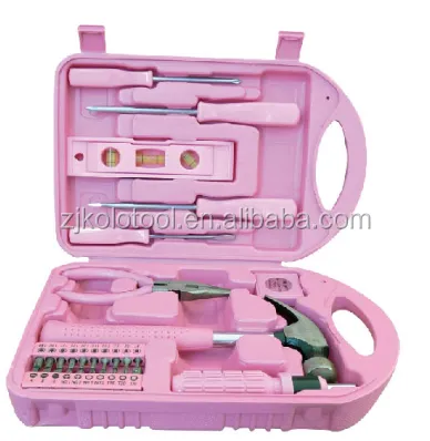 Hochwertige Großhandel Damen Tool Kit Promotion Geschenkset Pink Tool Sets für Frauen