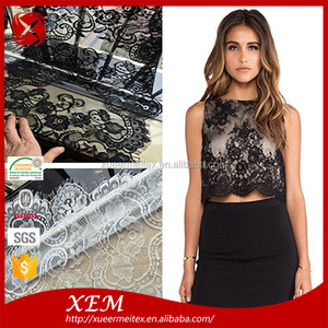 Vestidos de <span class=keywords><strong>las</strong></span> mujeres del cordón de la tela de cinta jacquard estilo 100% algodón suizo de la gasa tela de encaje francés - Product Image 4