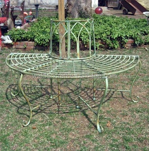Banc d'arbre <span class=keywords><strong>de</strong></span> <span class=keywords><strong>jardin</strong></span> <span class=keywords><strong>en</strong></span> <span class=keywords><strong>fer</strong></span> <span class=keywords><strong>forgé</strong></span> demi-rond - Product Image 5