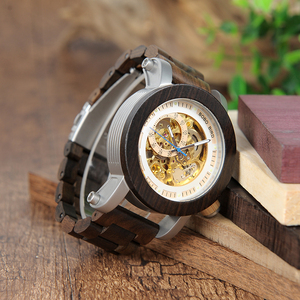 BOBO UCCELLO Meccanico Automatico Della Vigilanza di lusso uomo di <span class=keywords><strong>legno</strong></span> <span class=keywords><strong>orologio</strong></span> <span class=keywords><strong>da</strong></span> <span class=keywords><strong>polso</strong></span> <span class=keywords><strong>in</strong></span> acciaio inox - Product Image 6