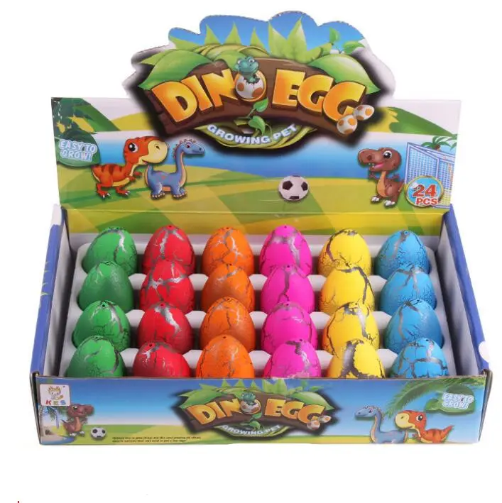 4*6Cm Big Size Magic Verrassing Broedeieren Kleurrijke Crack Groeien Pasen Dino Ei Voor Kids