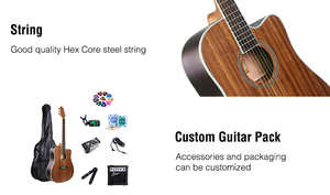 Smiger-cuerdas de acero de cuerpo de nogal, <span class=keywords><strong>guitarra</strong></span> eléctrica acústica, 41 pulgadas, alta calidad, gran oferta - Product Image 6