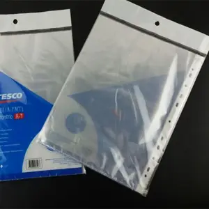 Çin üst marka özelleştirilmiş a4 yumrukladı cepler plastik cüzdan temizle