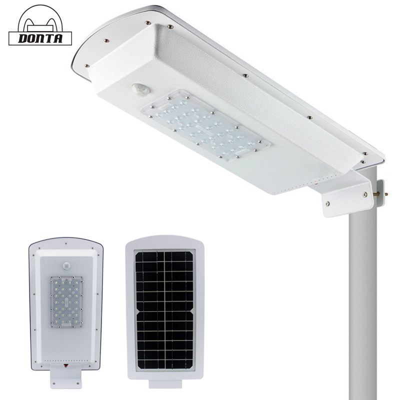 Alta calidad al aire libre integrado solar powered lámpara de calle 10 W 20 W 30 W 40 W 50 W