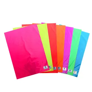 Papel tisú fluorescente de color neón, para envolver regalos artesanales