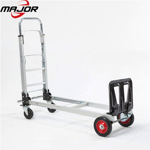 Multifonctionnel en aluminium à plat camion chariot à bagages 4 roues en caoutchouc robuste outil de transport chariot pliant - Product Image 6