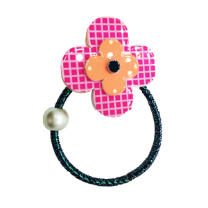 Eco-friendly personalizado acrílico tocado <span class=keywords><strong>pelo</strong></span> anillo de cuerda elástica - Product Image 1
