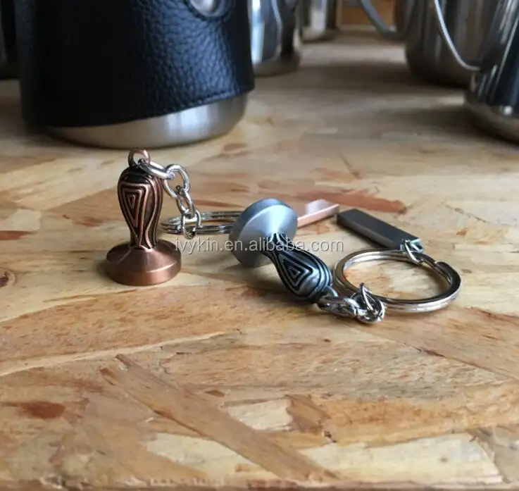 Coffee gift mini coffee tamper keyring barista tool coffee keychain