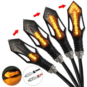 12 V 摩托车双向水流动 led 转向信号灯白色黄色 led 射灯摩托车双色开关 led 灯泡