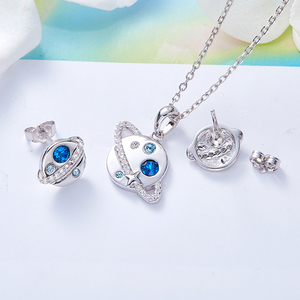 Collar y pendiente de joyería planeta plata 925 conjuntos de joyas - Product Image 3