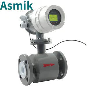 Asmik-medidor de flujo electromagnético inteligente, tratamiento de aguas residuales en masa, medidor de flujo magnético de bajo precio