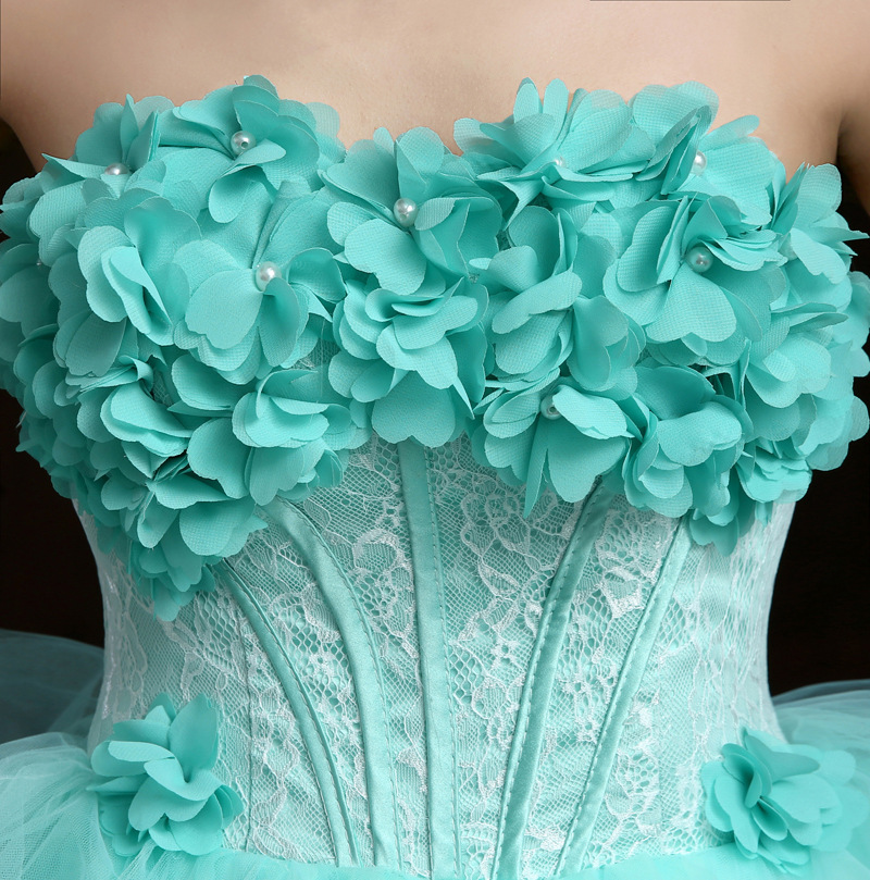 Fashion Lake Green Beaded Lace Appliques Bridal Wedding Ball Gown - Elegant Adult Performance Dress for Brides, Sizes S-XXL Fashion Lake Green Beaded Lace Appliques Bridal Wedding Ball Gown - Elegant Adult Performance Dress for Brides, Sizes S-XXL