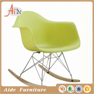 Mecedora Rocker Sillón Inspirado Retro Eiffel Diseño con asiento y Patas de Metal Cromado De Plástico mecedora