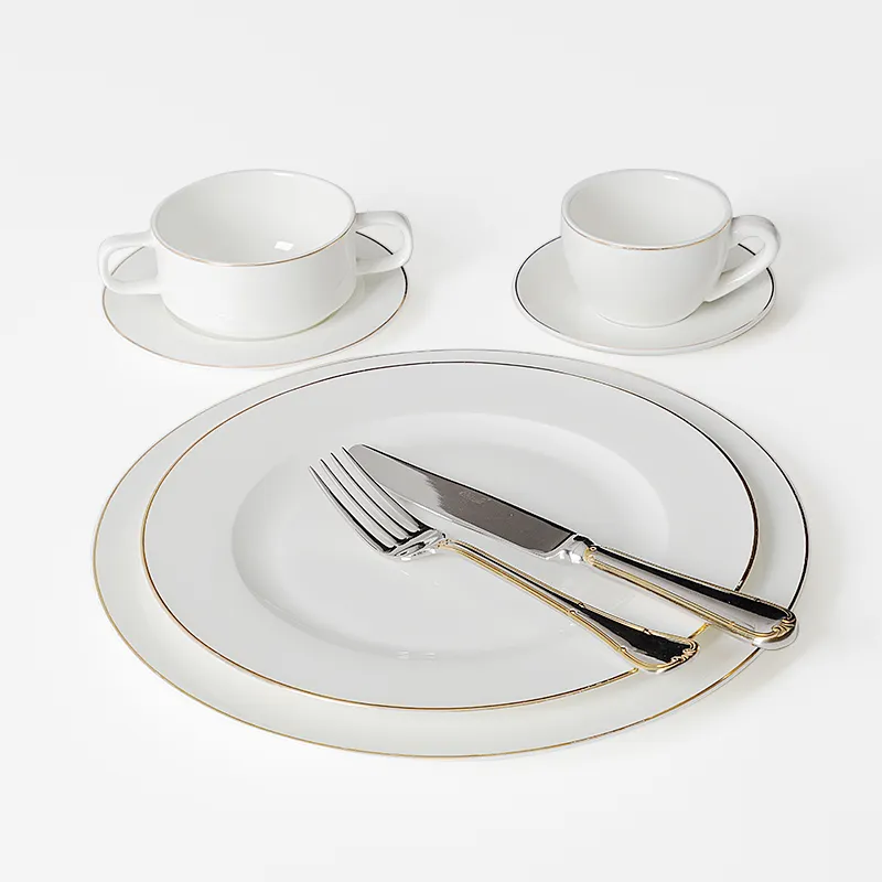 Ensemble De Diner Nl Porcelaine Ecologique De Luxe En Ceramique Et Of Avec La Vaisselle De Luxe Gouden Rand Set vaisselle #
