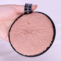 Magie propre bouffée visage rond halo plat microfibre Tampons Démaquillants Propre Éponge Pour maquillage éponge bouffée