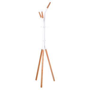 שינה עץ עניבת קולב בגדי סטנד מעיל מתלה - Product Image 1