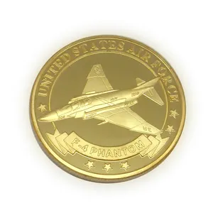 Factory Making Cheap High Quality Aircraft Coins Custom Airplane Collectors 3D Challenge Coin