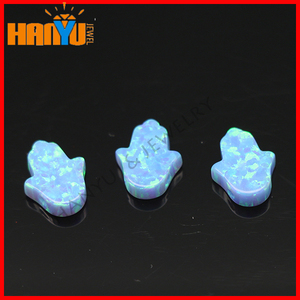 Ingrosso 8*10mm luce blu mano/hamsa opalino per collana <span class=keywords><strong>opale</strong></span> - Product Image 4