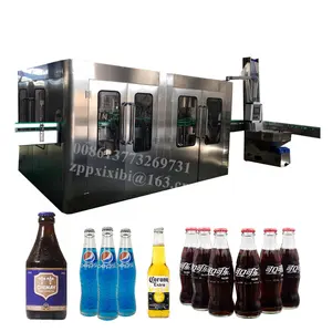 Machine/ligne de remplissage de boissons énergisantes/eau pétillante Carabao Machine/ligne de conditionnement de bouteilles en verre de boissons gazeuses