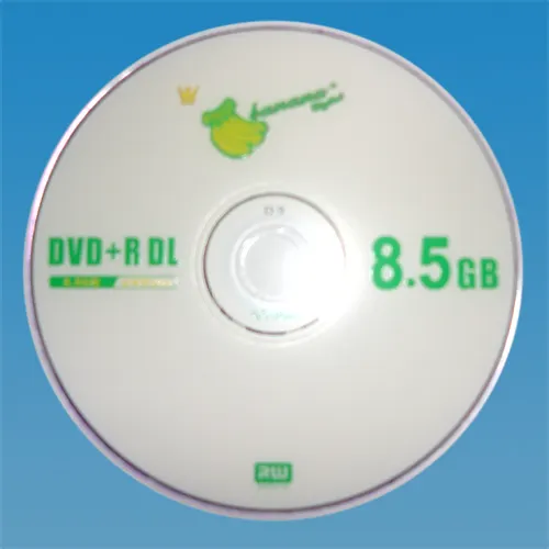 กล้วยว่างเปล่า DVDR8X DL DVD + R 8.5GB คู่วางแผ่นดิสก์