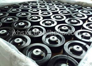 6 x 2 Zoll schwarzes Flachprofil-Phenolrad für mittlere bis schwere Beanspruchung mit 1 3/16 Zoll Rollenlager. LAUFRAD - Product Image 4